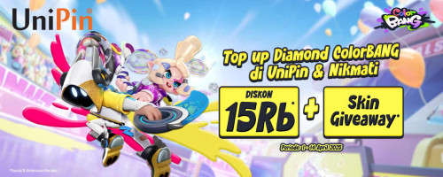Bonus Aidlifitri Part 2 - Top Up Diamonds ColorBANG di UniPin & Raih Diskon 15.000 + SR Skin Gratis!